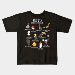 Funny Identification Chart for Bird Watchers & Ornithologists Kids T-Shirt